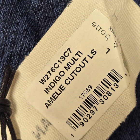 Rag & Bone Amelie Cutout Back Top Womens Large Blue Soft Minimal Knit Pullover - Picture 8 of 14